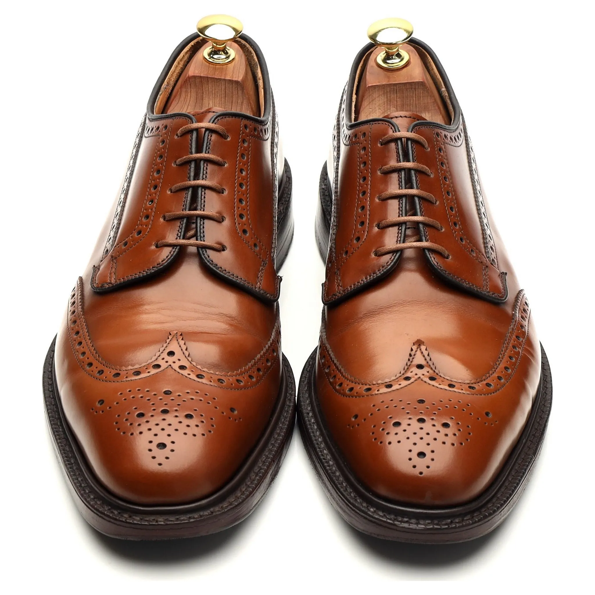 'Grafton' Brown Leather Derby Brogues UK 8.5 F