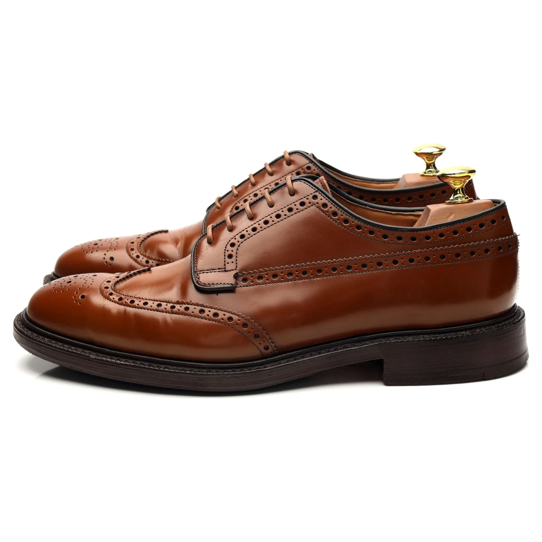 'Grafton' Brown Leather Derby Brogues UK 8.5 F