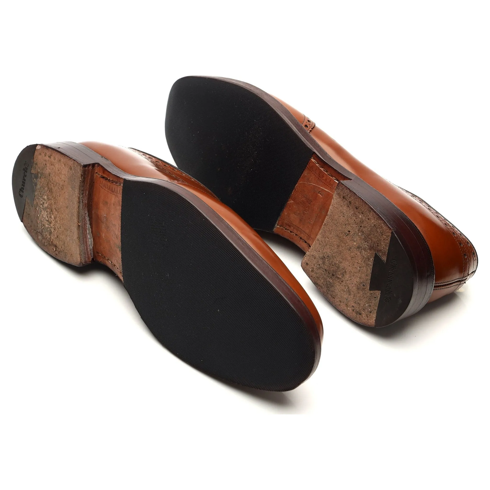 'Grafton' Brown Leather Derby Brogues UK 8.5 F