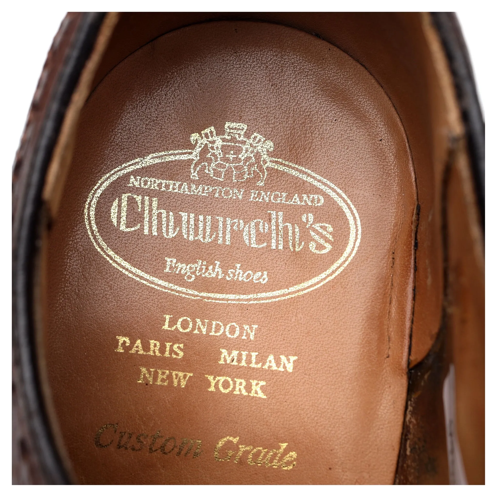 'Grafton' Dark Brown Leather Derby Brogues UK 8 G