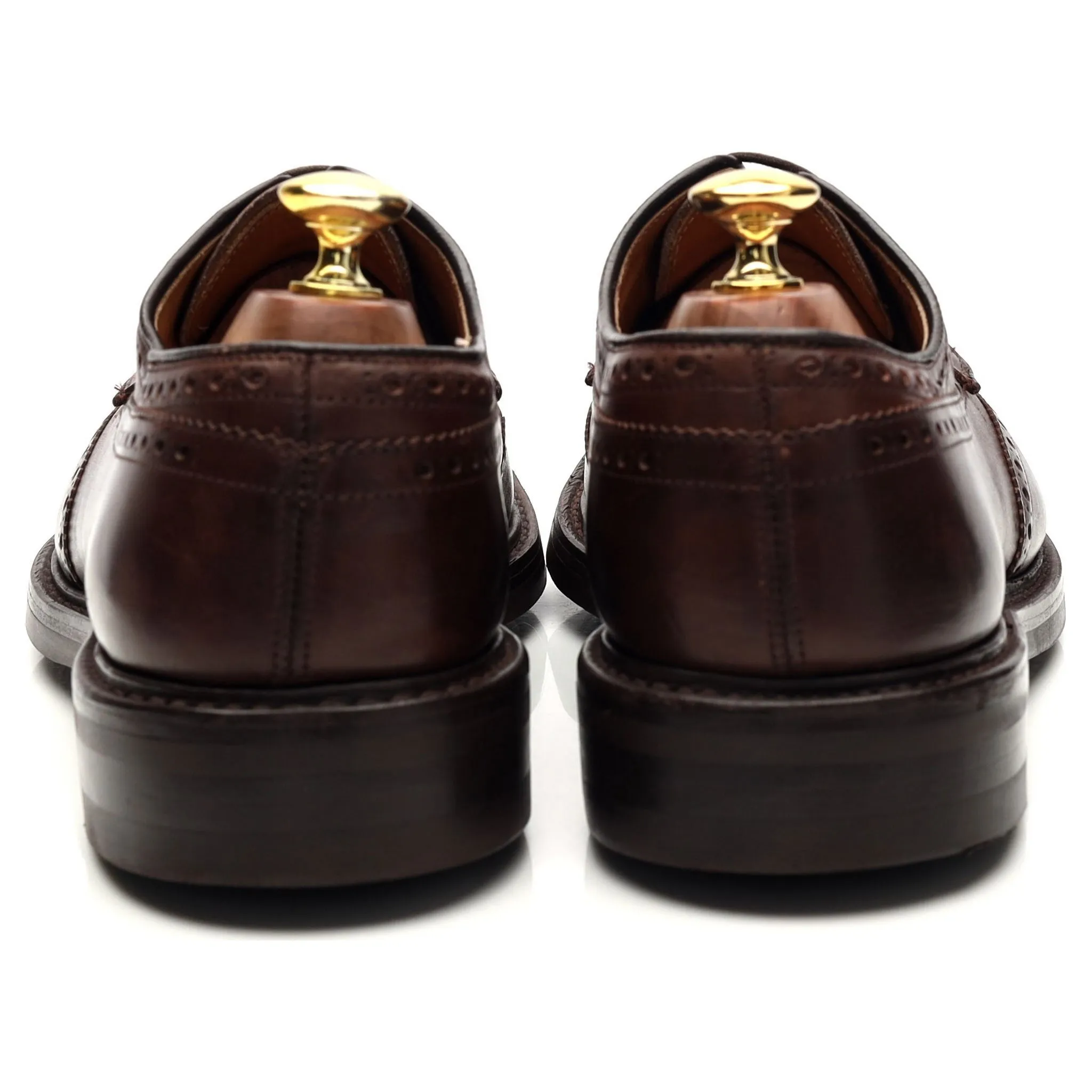 'Grafton' Dark Brown Leather Derby Brogues UK 8 G