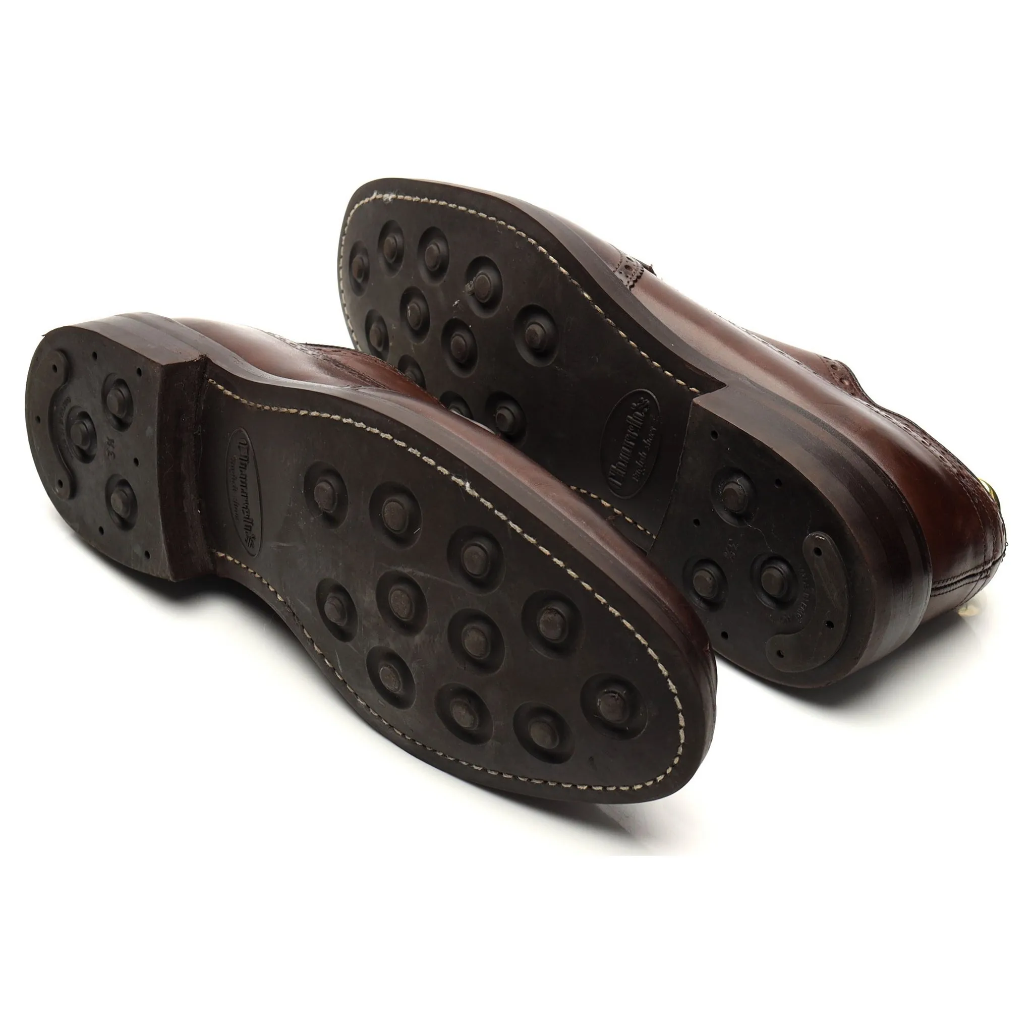 'Grafton' Dark Brown Leather Derby Brogues UK 8 G