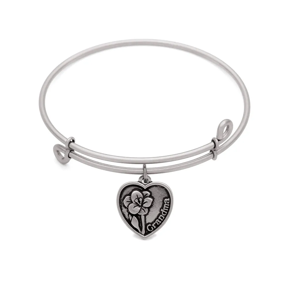 Grandmother, Bangle Antique Silver Color Finish