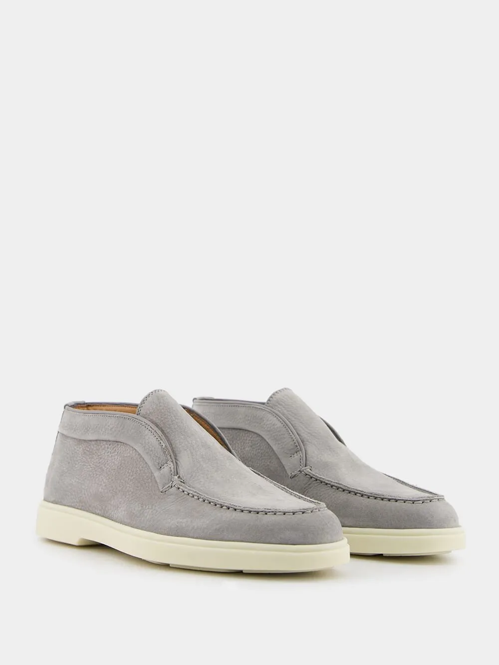 Grey Desert Leather Boots