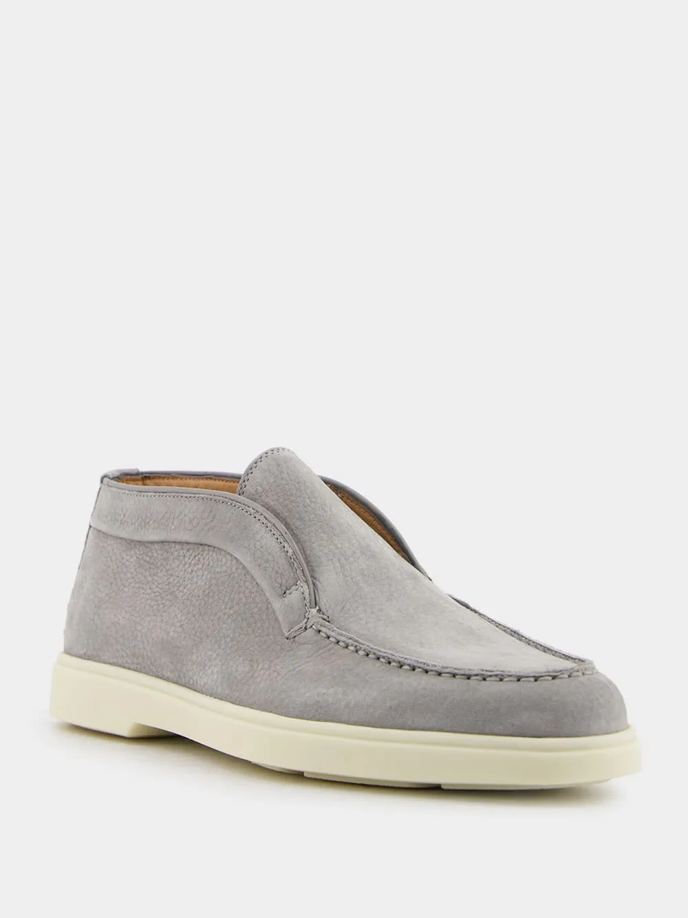 Grey Desert Leather Boots