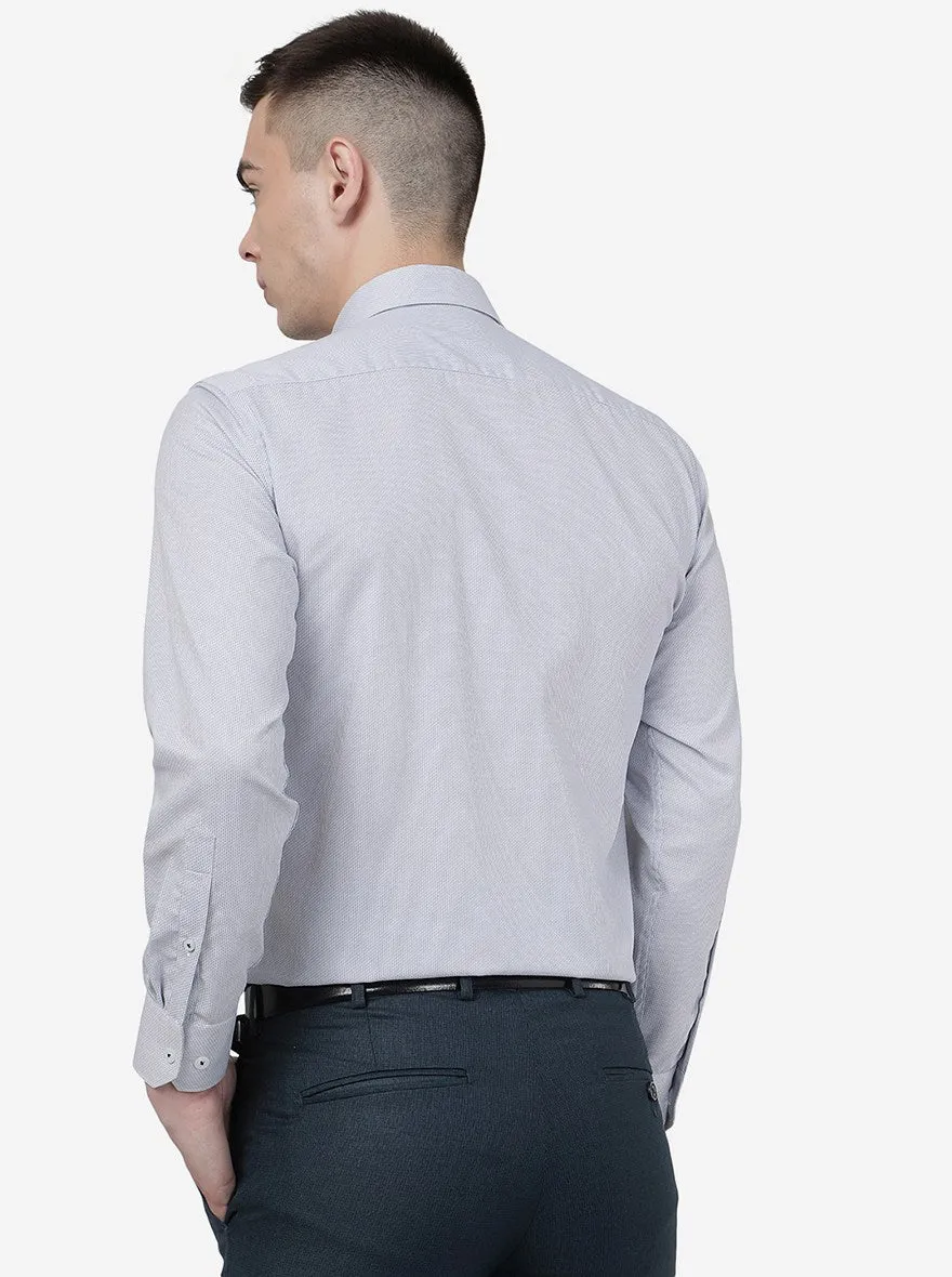 Grey Solid Regular Fit Formal Shirt | JadeBlue