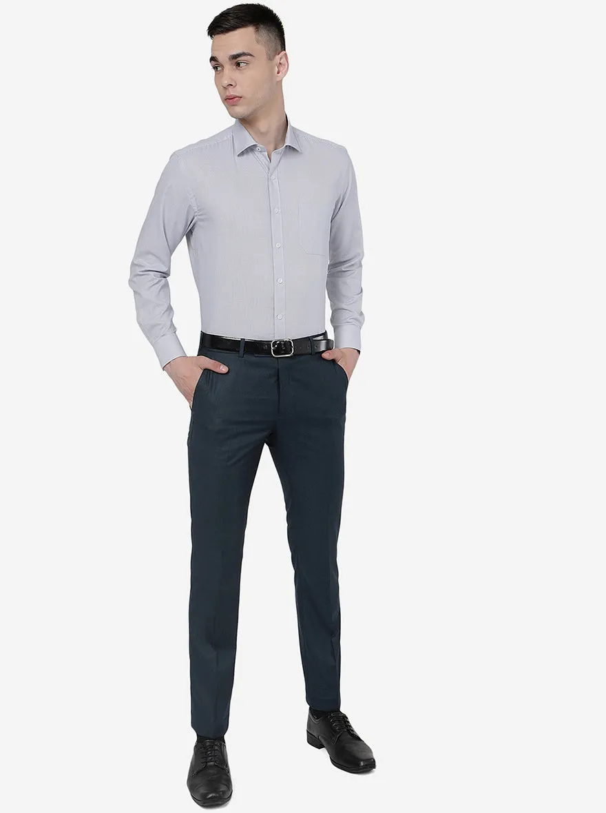 Grey Solid Regular Fit Formal Shirt | JadeBlue