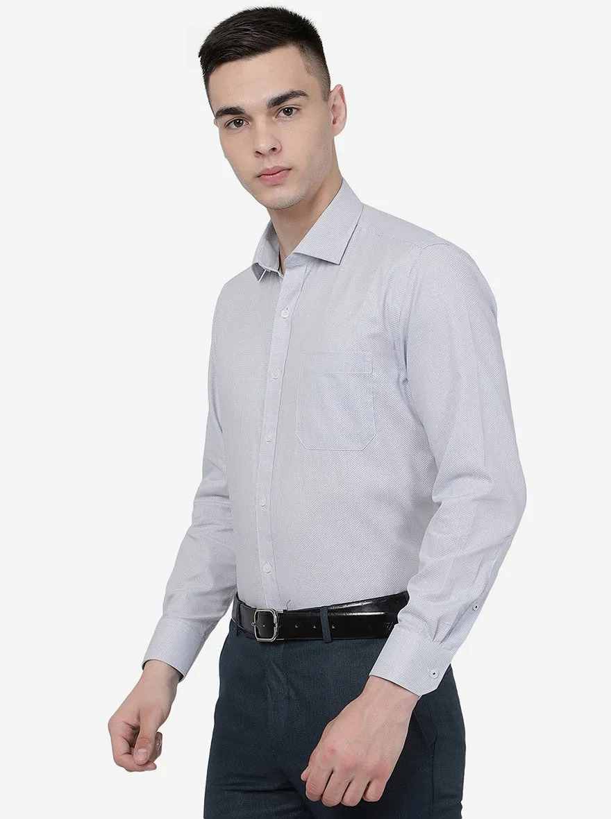 Grey Solid Regular Fit Formal Shirt | JadeBlue