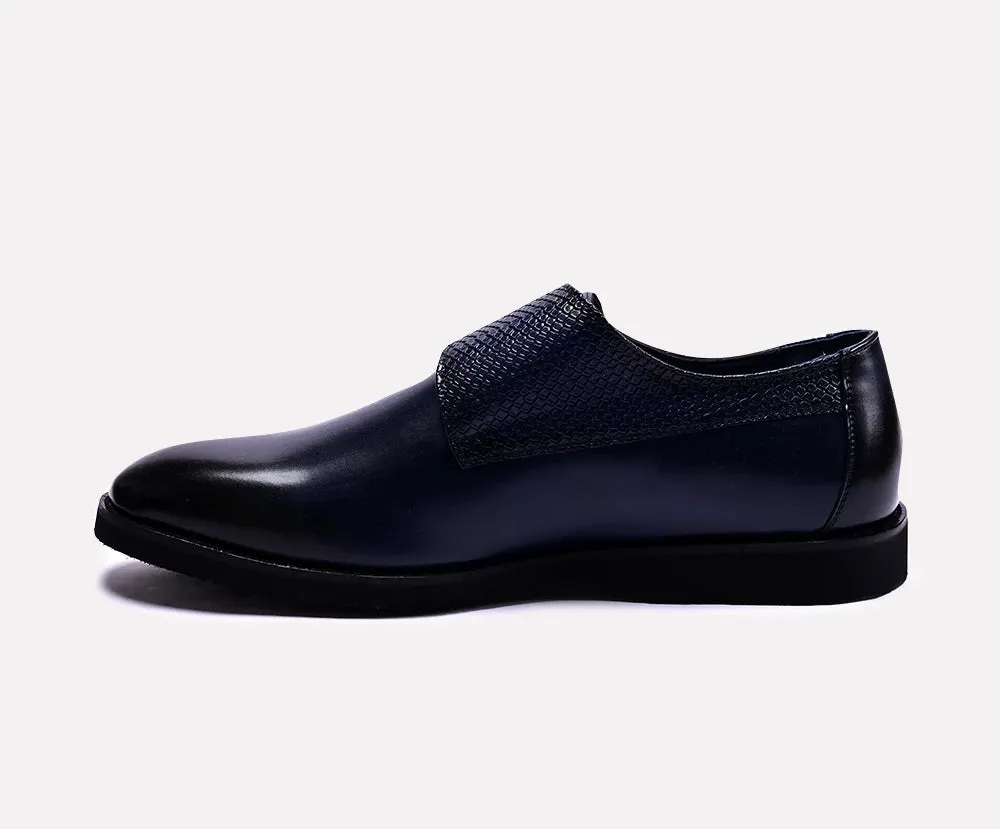 Griffin Blue Monk Strap Shoes 0110962
