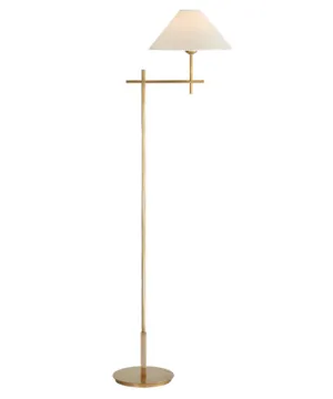 Hackney Floor Lamp, Antique Brass