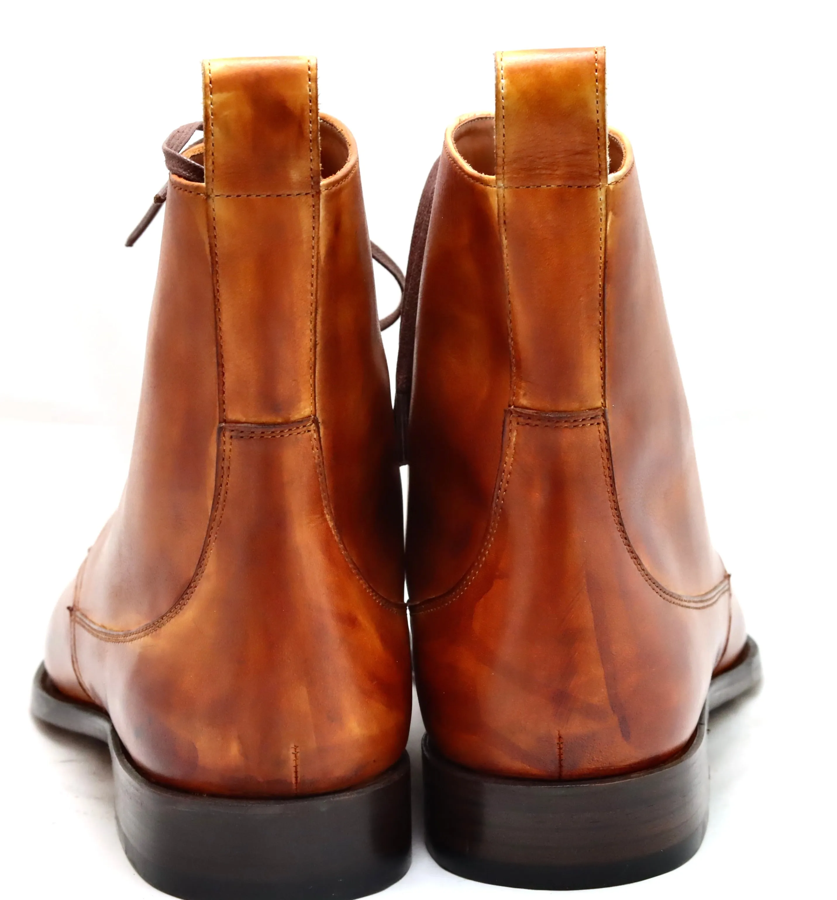 Heel cap derby Boot  | Antique Cognac  | calf
