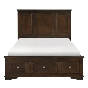 Homelegance Eunice Full Platform Bed with Footboard Storage in Espresso 1844FDC-1*