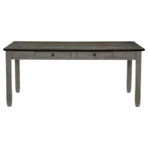 Homelegance Granby Dining Table in Coffee and Antique Gray 5627GY-72