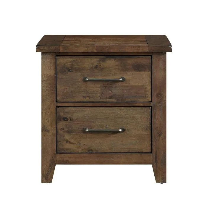 Homelegance Jerrick Nightstand in Burnished Brown 1957-4