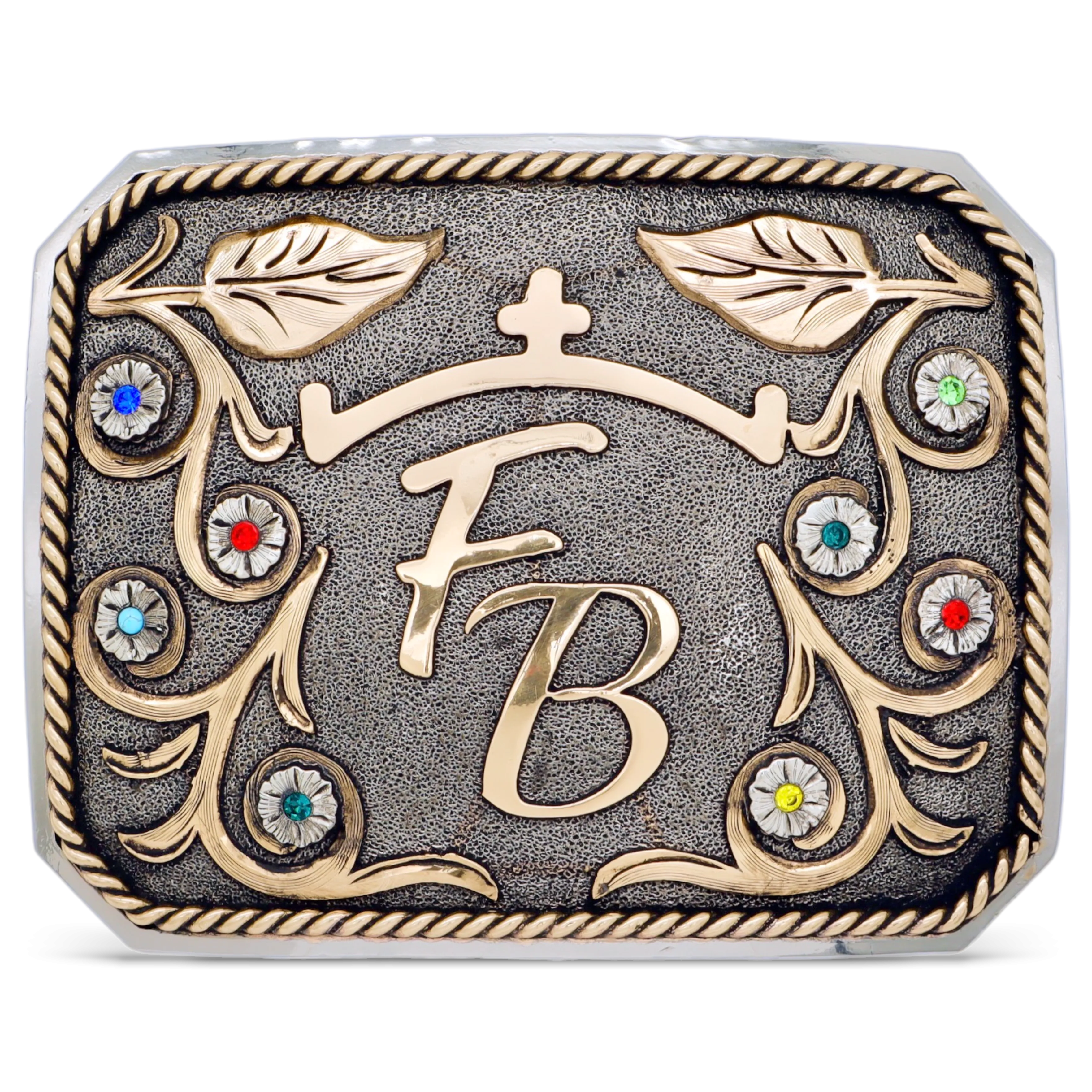 Homespun Leaves Custom Buckle