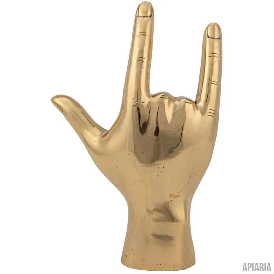 I Love You Sculpture in Brass, tabletop art
