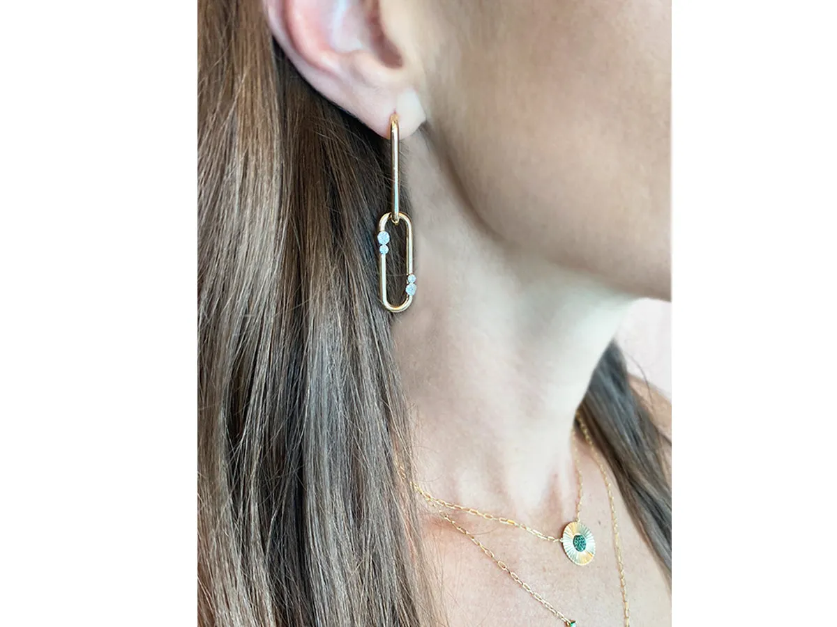 Infinity Hoop Link Drop Earrings