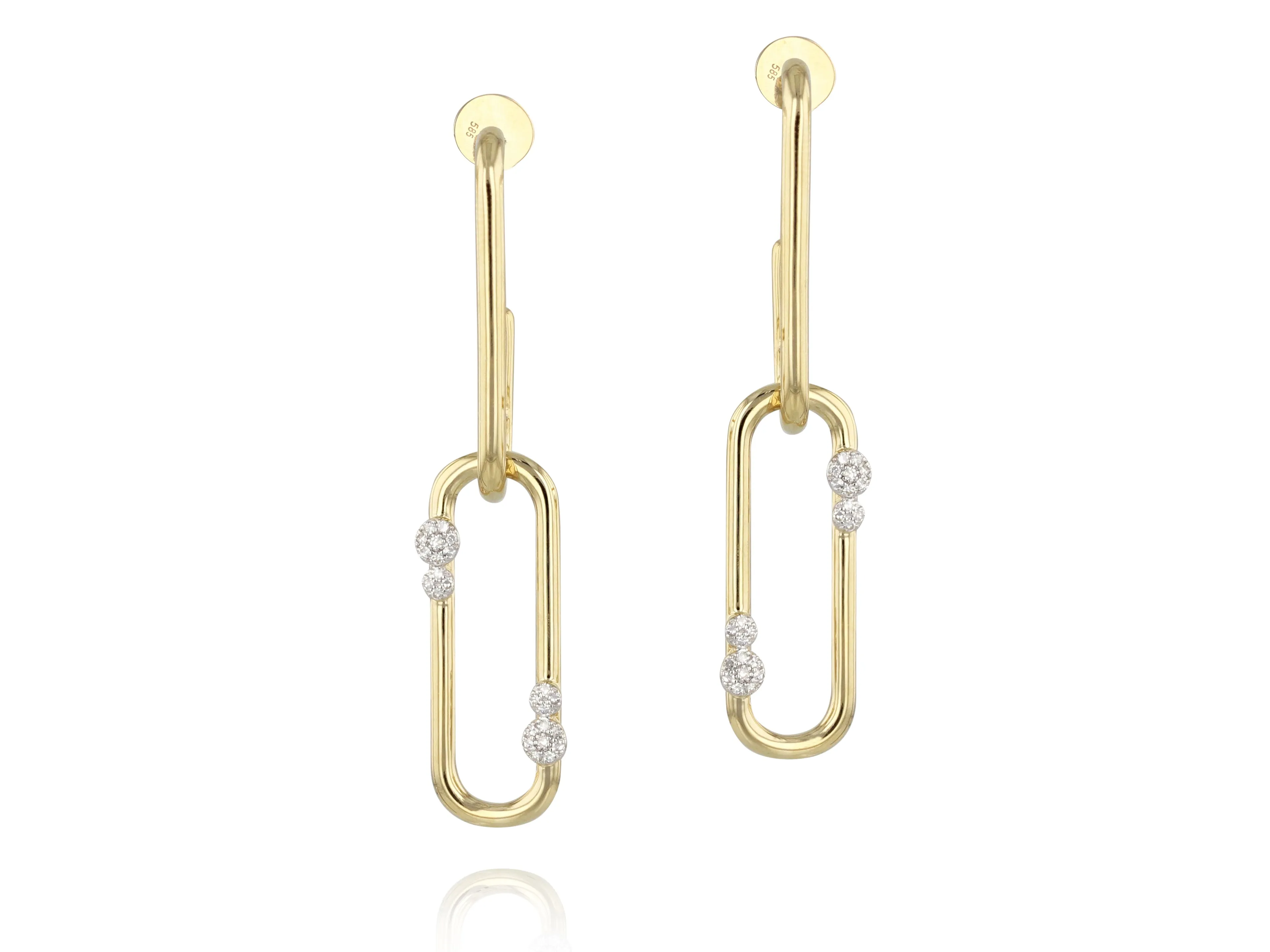 Infinity Hoop Link Drop Earrings