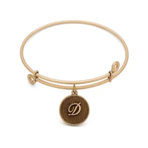 Initial D, Bangle Antique Gold Color Finish