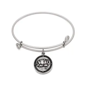 Inner Peace, Bangle Antique Silver Color Finish