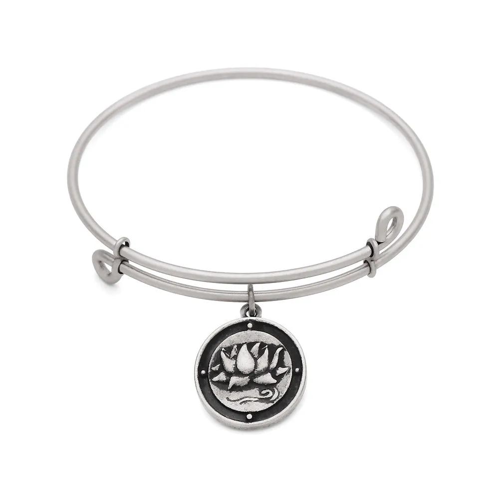 Inner Peace, Bangle Antique Silver Color Finish