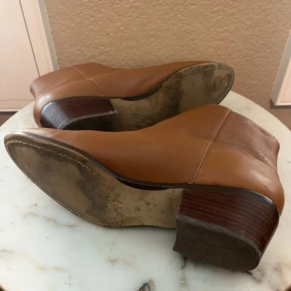 J. Crew Camel Leather Booties 10 Soft Ankle