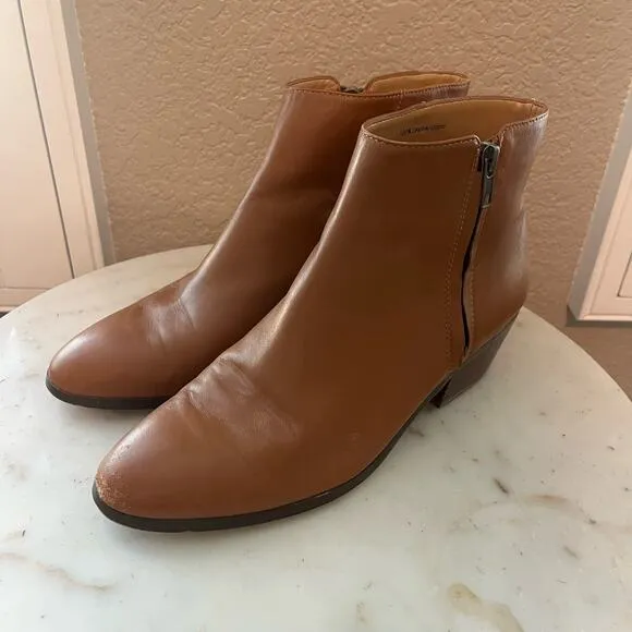 J. Crew Camel Leather Booties 10 Soft Ankle