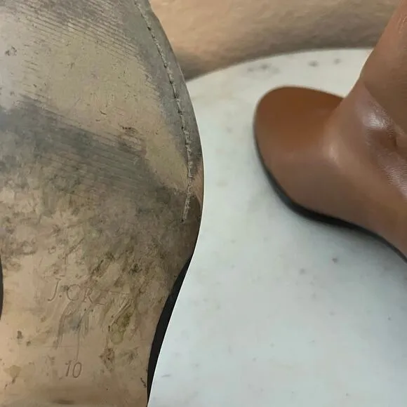 J. Crew Camel Leather Booties 10 Soft Ankle