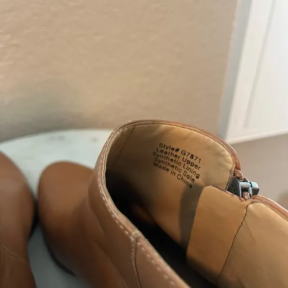 J. Crew Camel Leather Booties 10 Soft Ankle