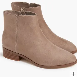 J. Crew Factory Grey Flat Ankle Boot NIB SZ 7.5M!
