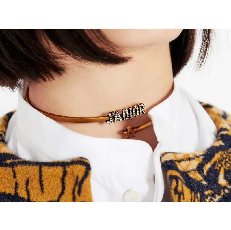 J'adior Star Antique Gold Finish Choker