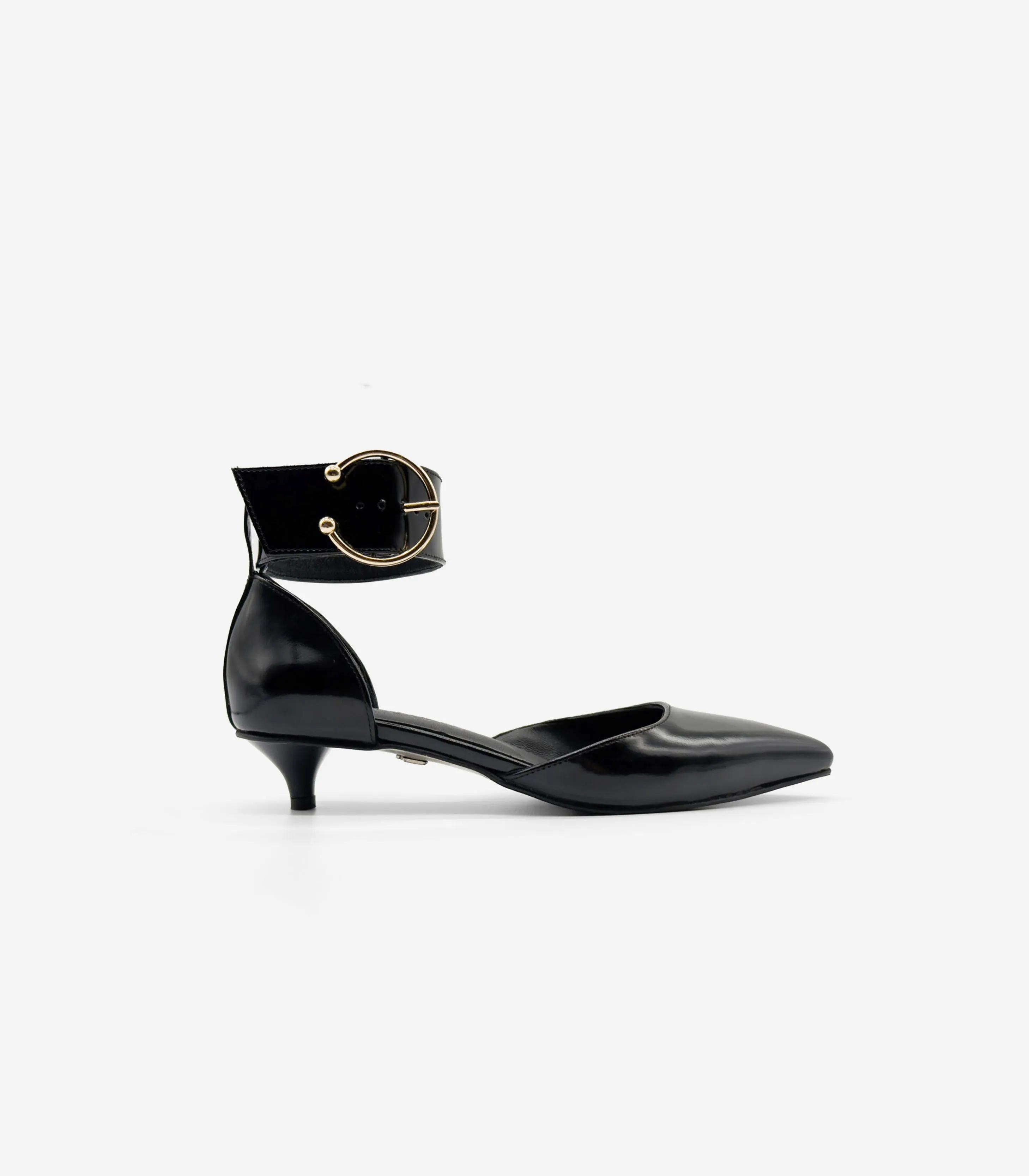 Jayda Shoes - Buckled Kitty Pumps