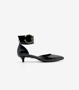 Jayda Shoes - Buckled Kitty Pumps
