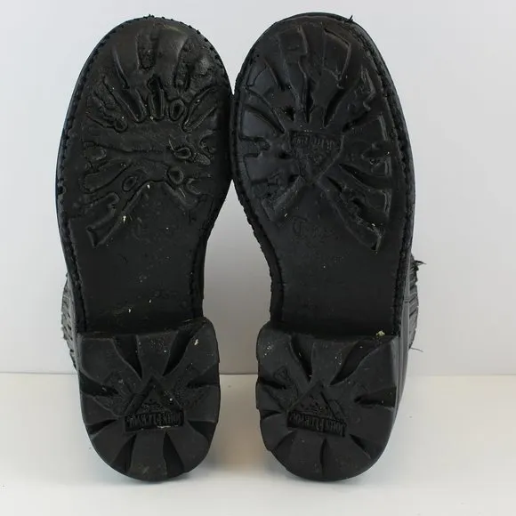 John Fluevog Black Leather Zip Ankle Boots (8 US)
