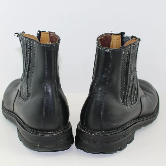 John Fluevog Black Leather Zip Ankle Boots (8 US)