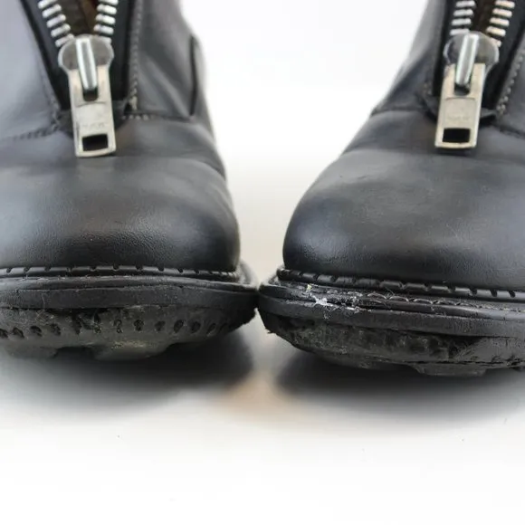 John Fluevog Black Leather Zip Ankle Boots (8 US)