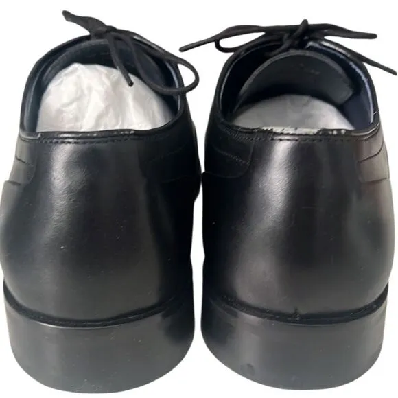 Johnston &amp; Murphy Stockton Black Leather Cap Toe Lace Up Size 11