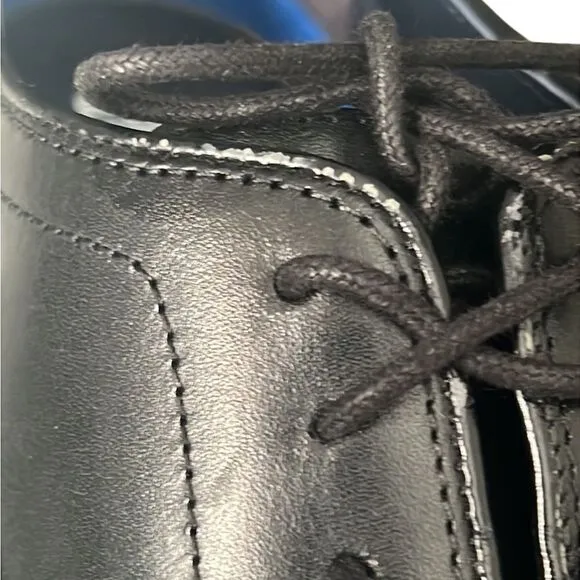 Johnston &amp; Murphy Stockton Black Leather Cap Toe Lace Up Size 11