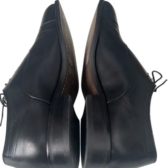 Johnston &amp; Murphy Stockton Black Leather Cap Toe Lace Up Size 11