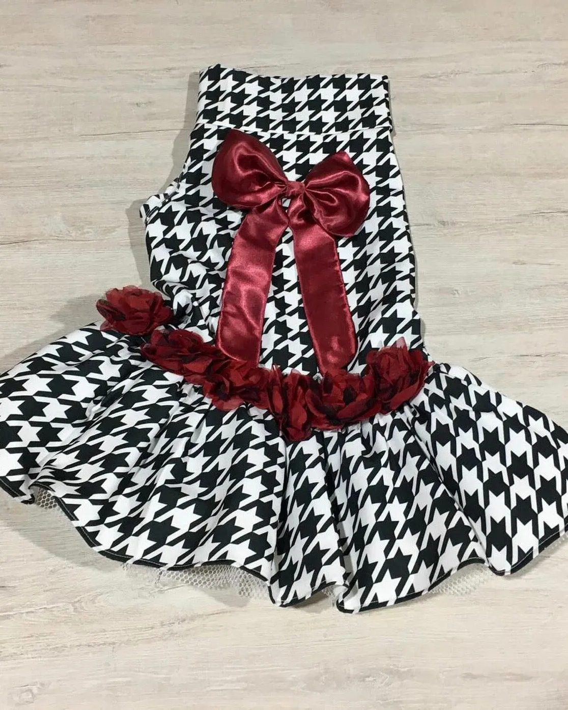 Kentucky Derby Dog Dress with Fascinator