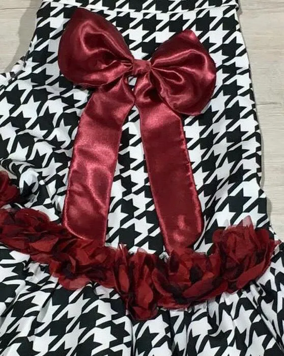 Kentucky Derby Dog Dress with Fascinator