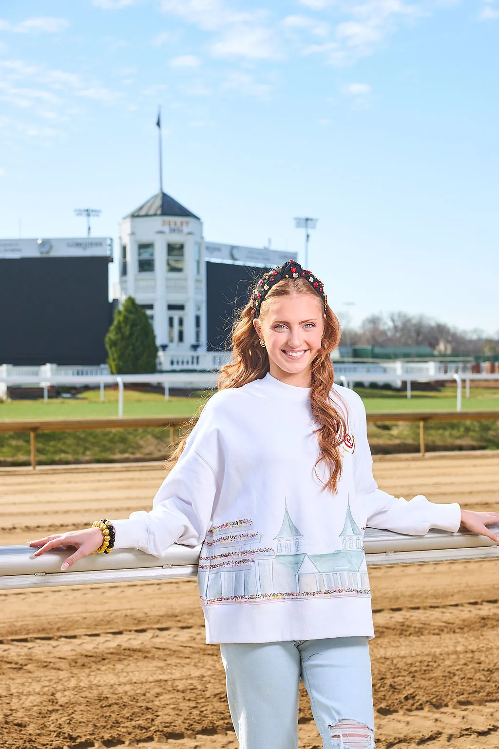 Kentucky Derby Watercolor Churchill Downs Sweatshirt