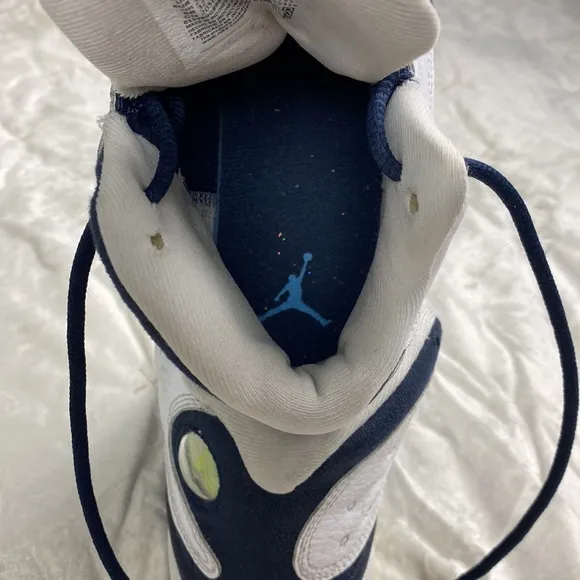 kids shoes Nike Air Jordan 13 retro (PS) white obsidian blue size 1.5 DJ3003-144