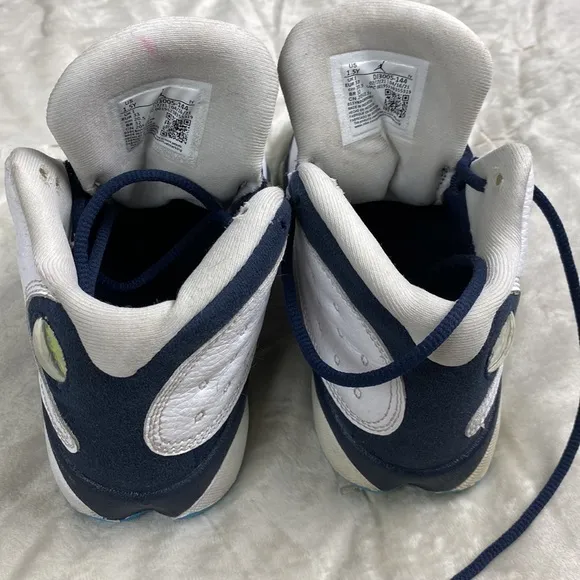 kids shoes Nike Air Jordan 13 retro (PS) white obsidian blue size 1.5 DJ3003-144
