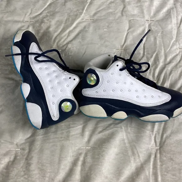 kids shoes Nike Air Jordan 13 retro (PS) white obsidian blue size 1.5 DJ3003-144