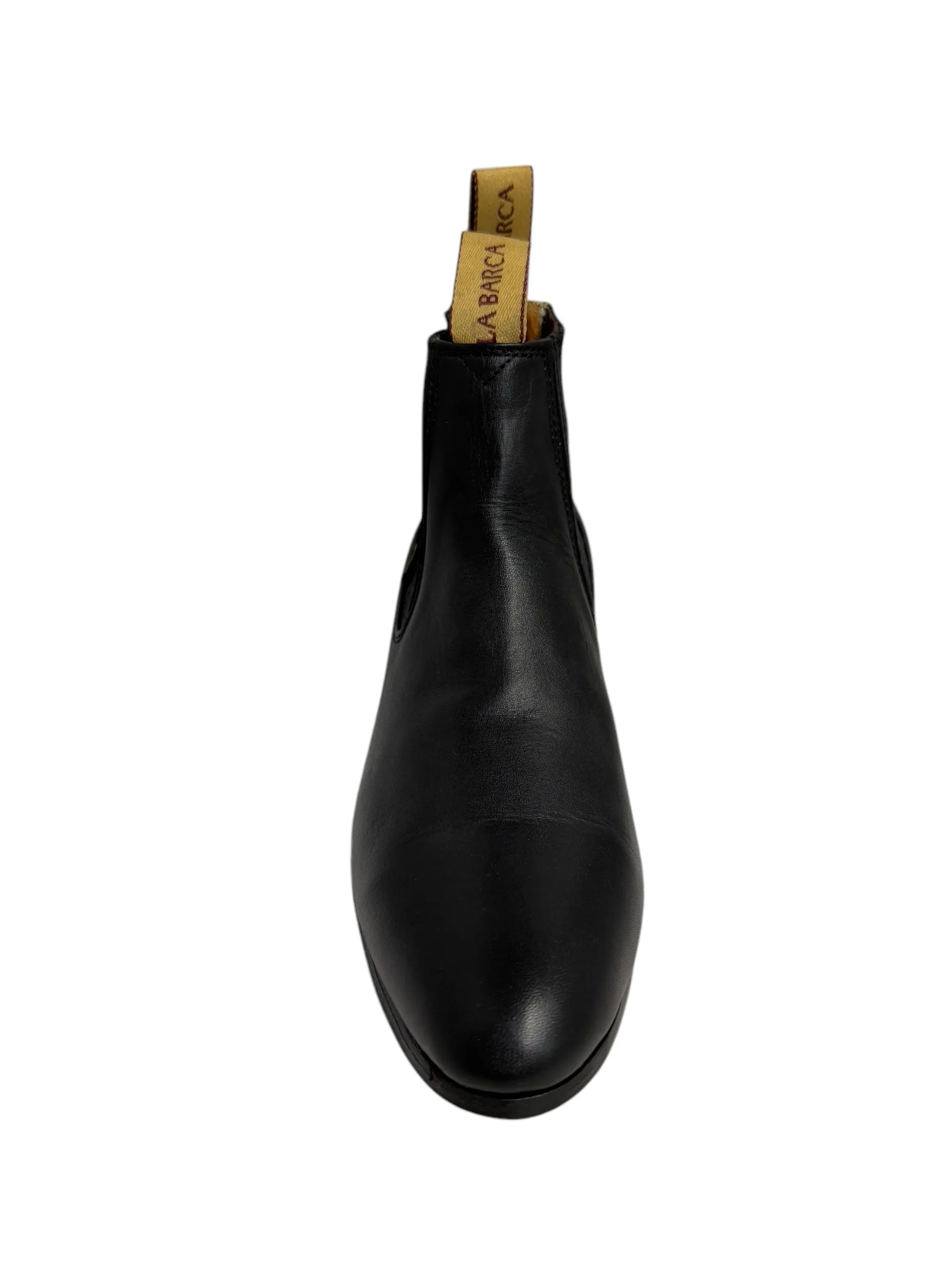 La Barca Leather Black Charro Ankle Boot - 500
