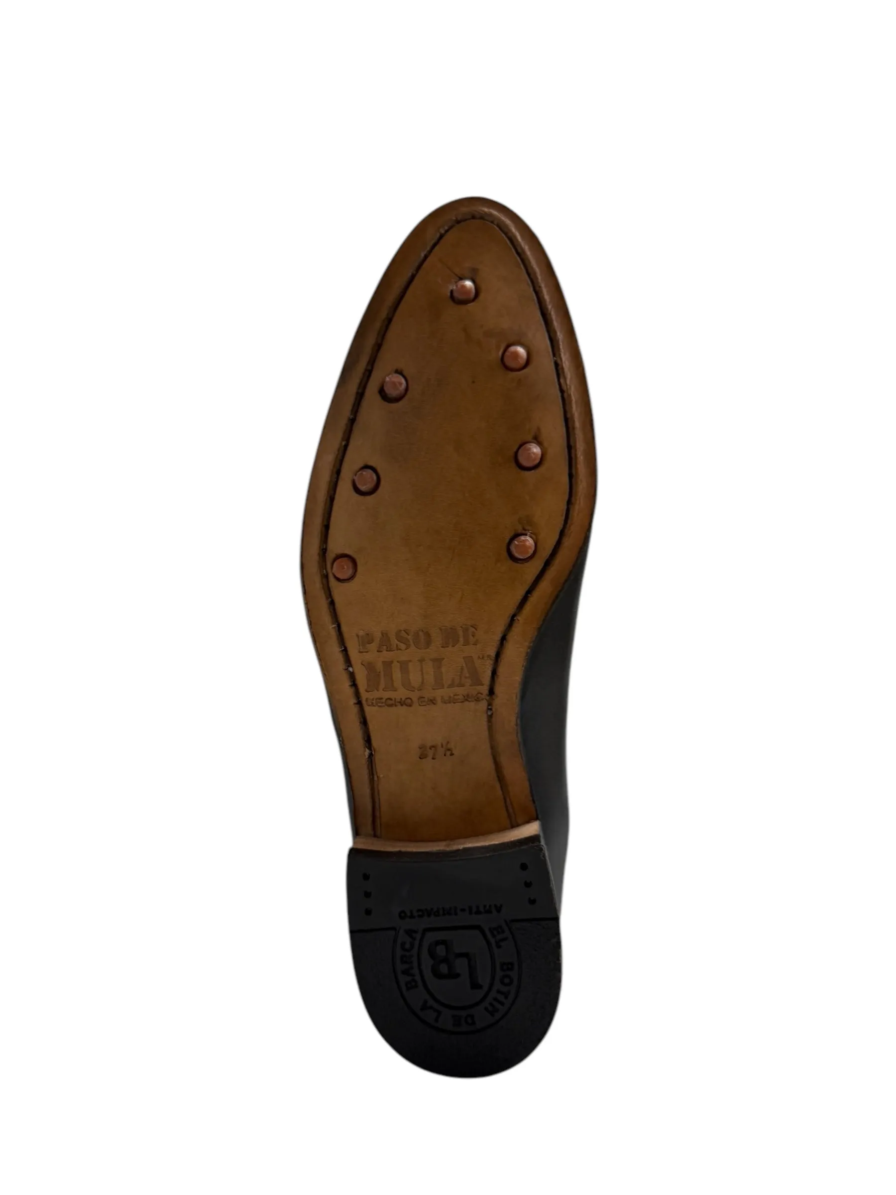 La Barca Leather Black Charro Ankle Boot - 500