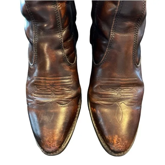 Laredo Men's Long Haul Zipper Boot Spanish Tan Cowhide Leather Size 10D