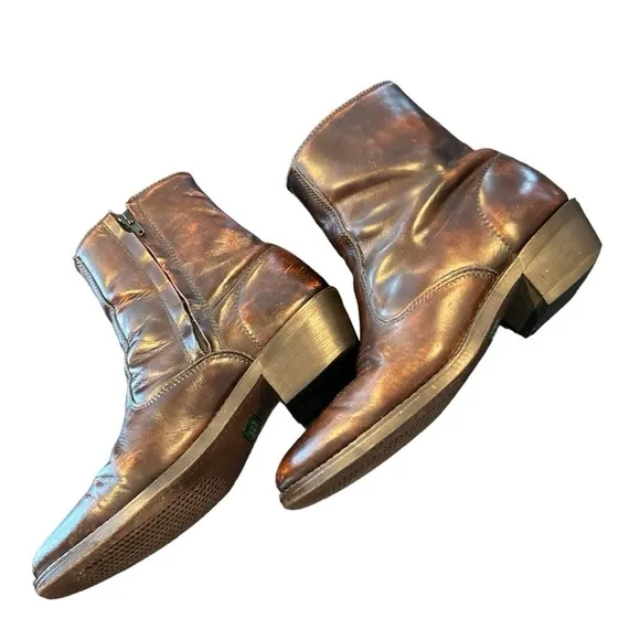 Laredo Men's Long Haul Zipper Boot Spanish Tan Cowhide Leather Size 10D