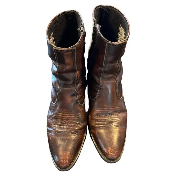 Laredo Men's Long Haul Zipper Boot Spanish Tan Cowhide Leather Size 10D